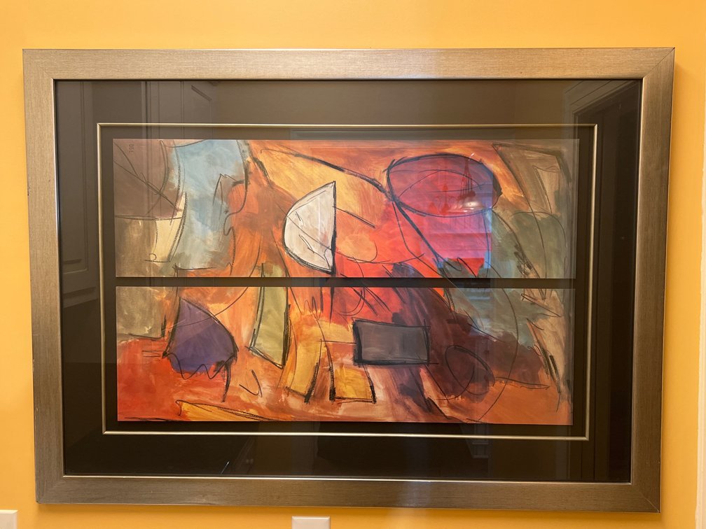 Framed Abstract Art Piece