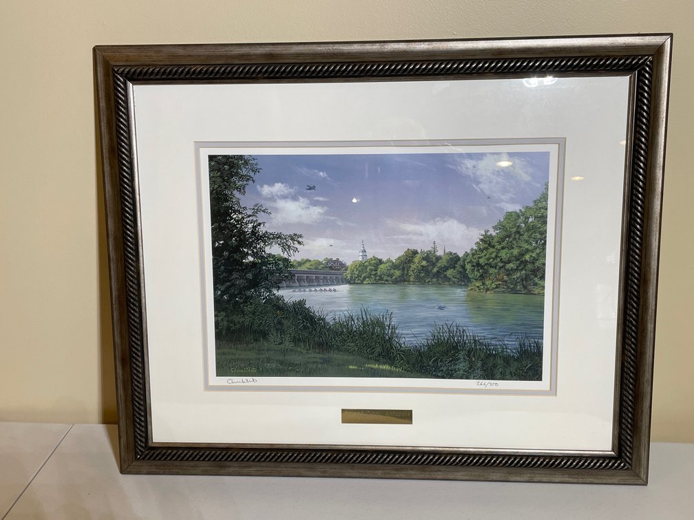 Framed Colored Print "College Creek, Anapolis..." by Chris White, 266/350