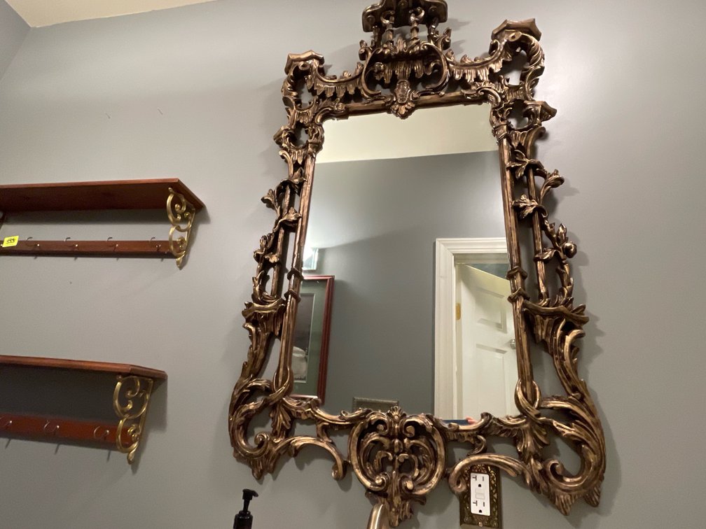 Ornately Carved Gilt Framed Wall Mirror
