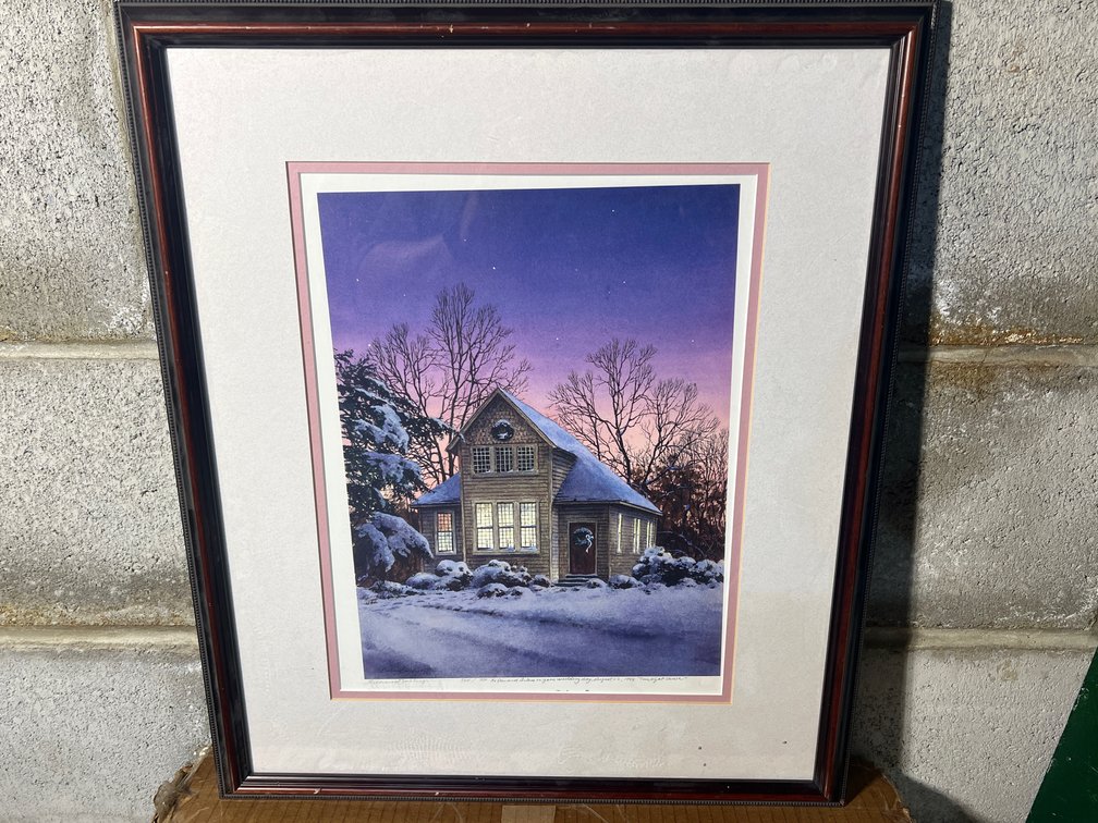 Framed Colored Print "Twilight Vows" by Richard Bollinger, August 22, 1998, 564/750