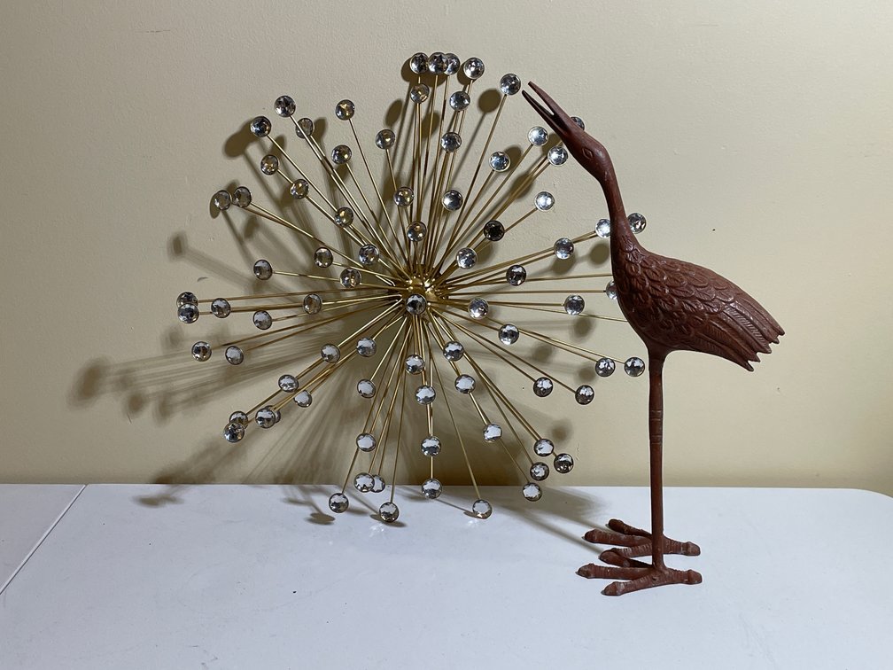Wire & Bead Wall Decor, Carved Shore Bird