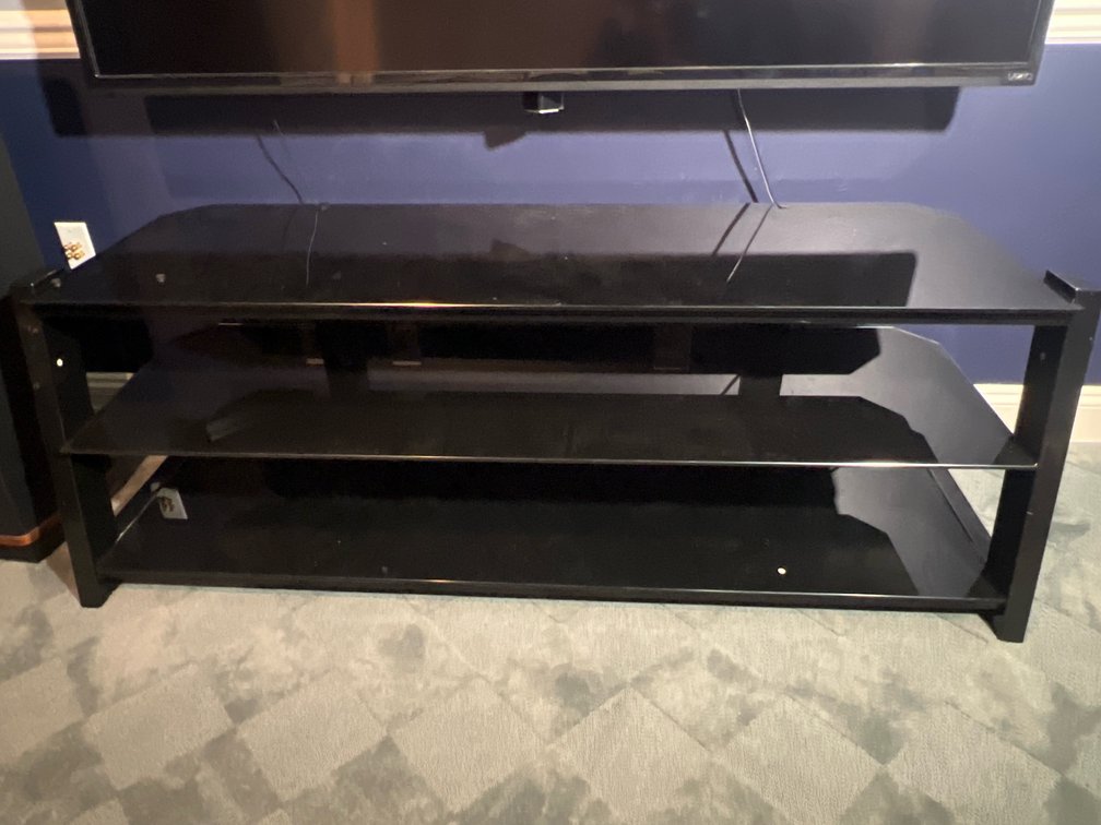 Black Acrylic Entertainment Stand