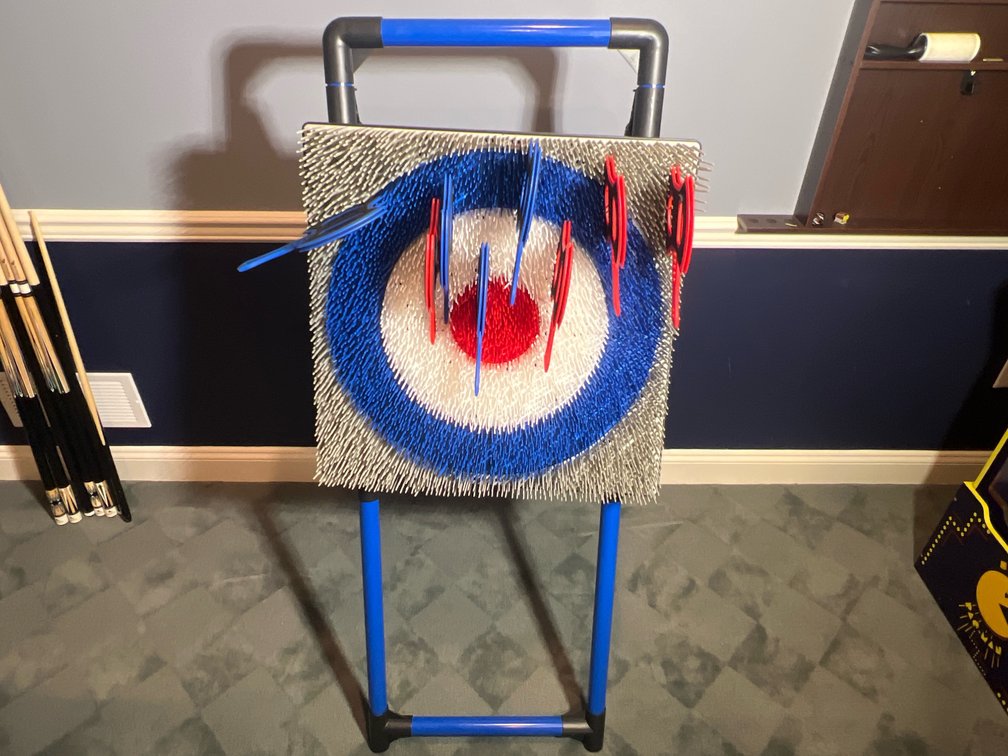 Portable Hatchet Throwing Game with Plastic Hatchets