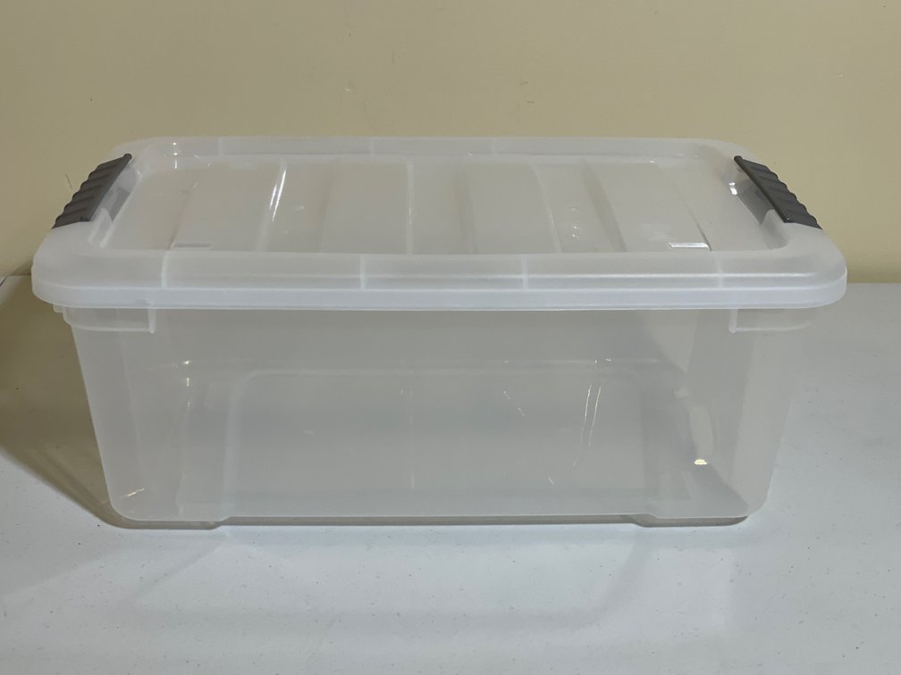 Clear Plastic Storage Tote with Lid