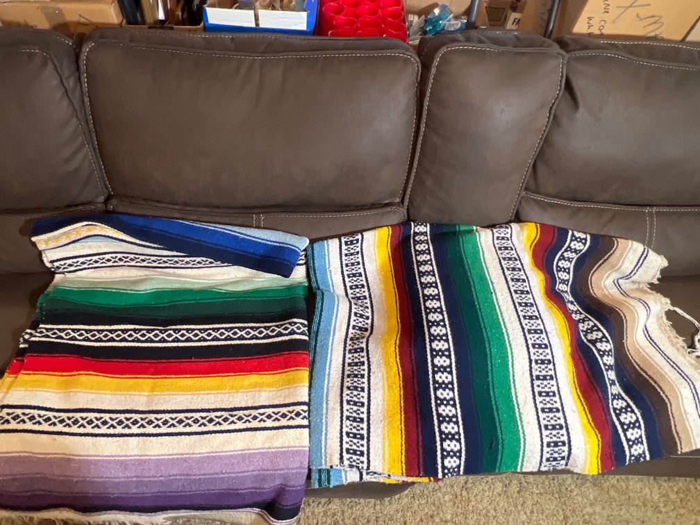 2 Southwest Style Blankets/Throws