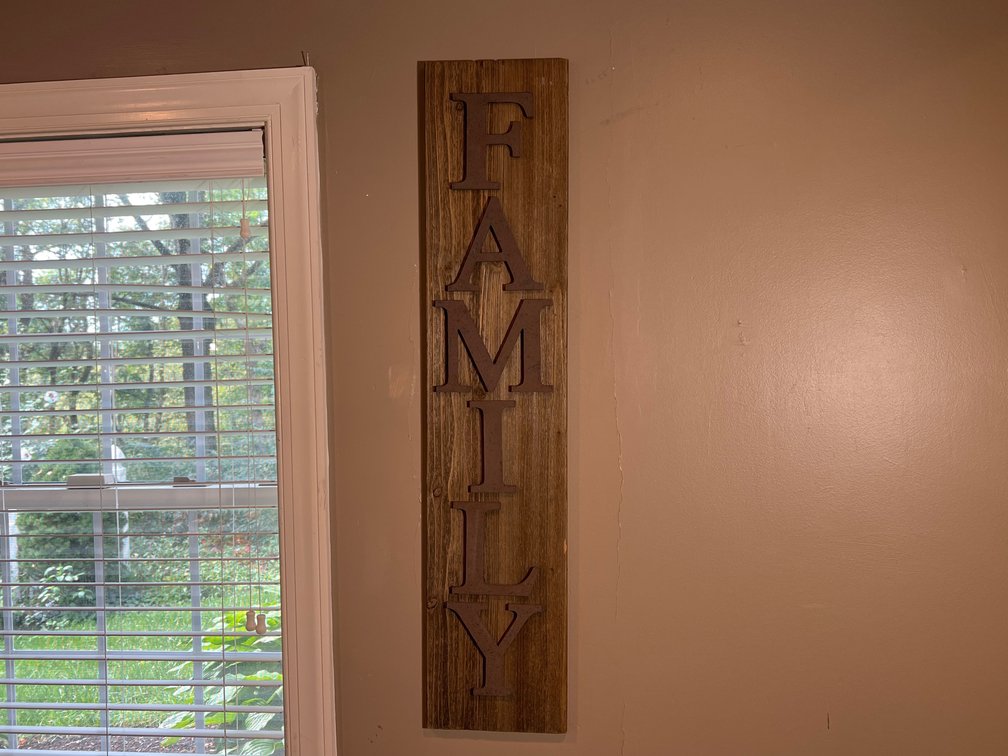 Wood "FAMILY" Sign