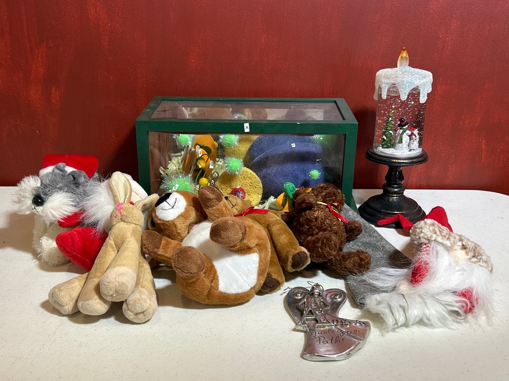 Assorted Plush and Christmas Theme Decorations