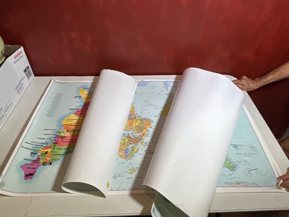 3 Full Color Maps: World, United States, and US Landmarks