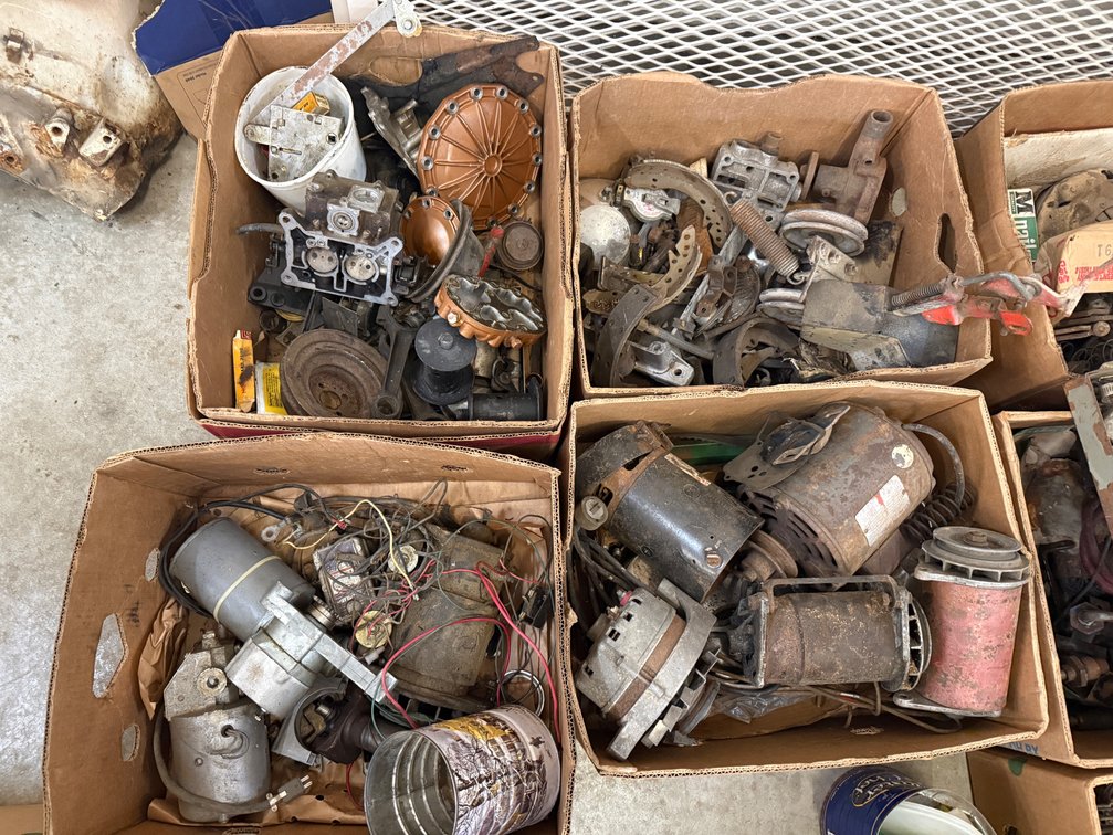 Large Assortment of Vintage Automotive Electrical and Mechanical Parts
