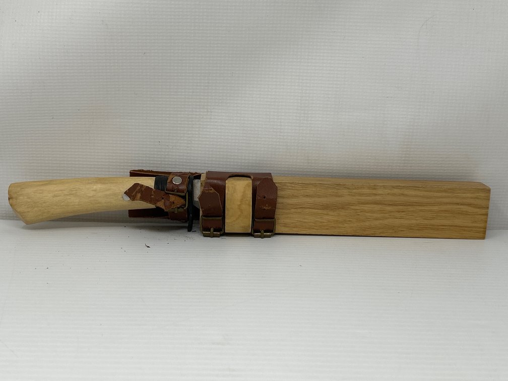 Japanese Style Outdoor Utility or Hunting Knife, "XL 1046", with Wooden Sheath