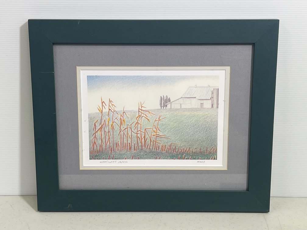 Framed Graphite & Colored Pencil Sketch "What's Left" by Dale Marx, 18/500