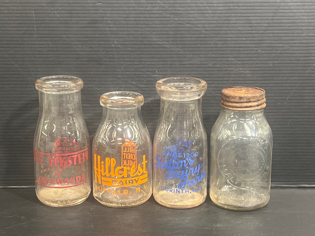 4 Cream Bottles- Eckstein, Hillcrest, Fenton's and Other
