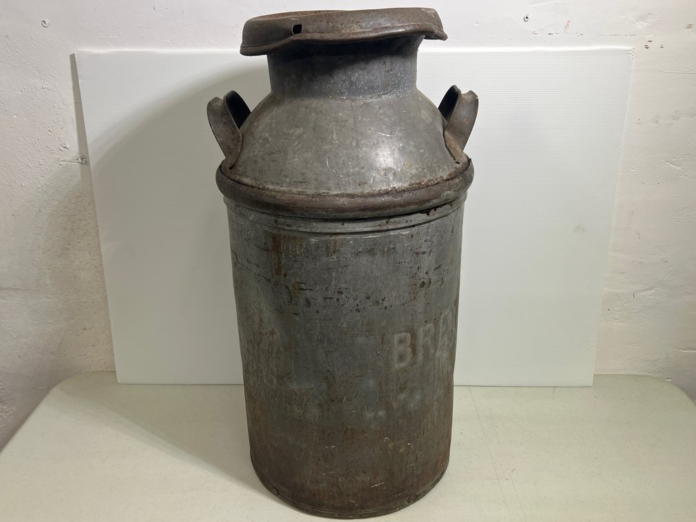 Metal "Breyers" Milk Can
