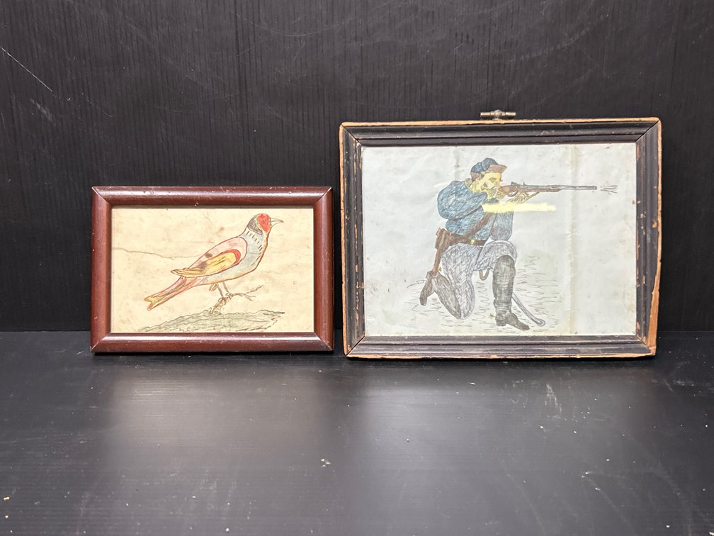 2 Small Framed Watercolor Paintings