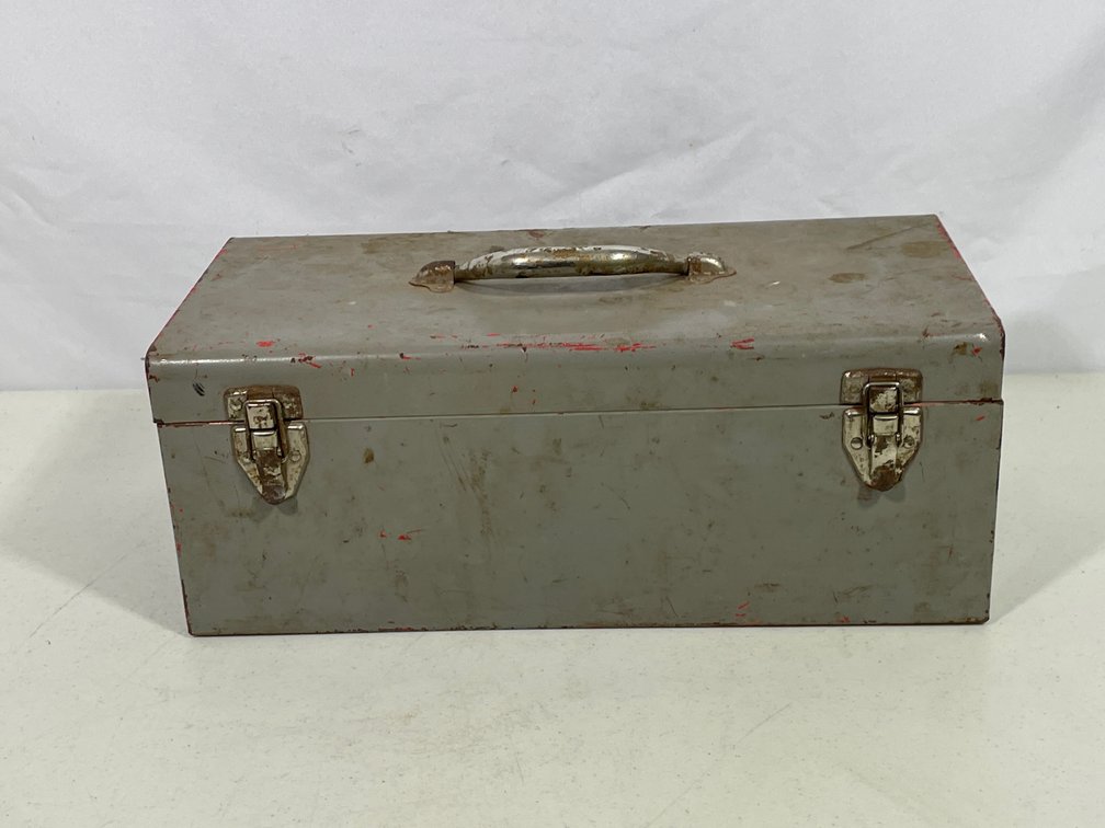 Metal Box with Beading Supplies