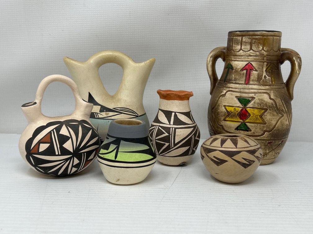 6 Southwest Pottery Vases