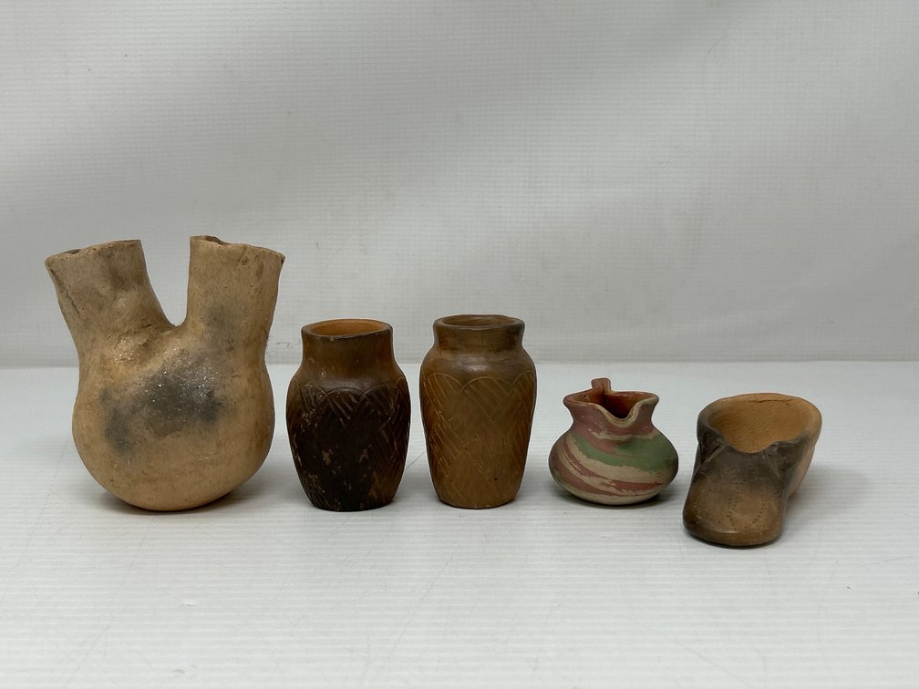5 Pieces of Southwestern Pottery- Some Marked, but Illegible