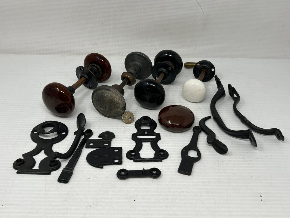 Antique Cast Iron Door Hardware- Door Knob Sets, Handles, Latches, Etc.