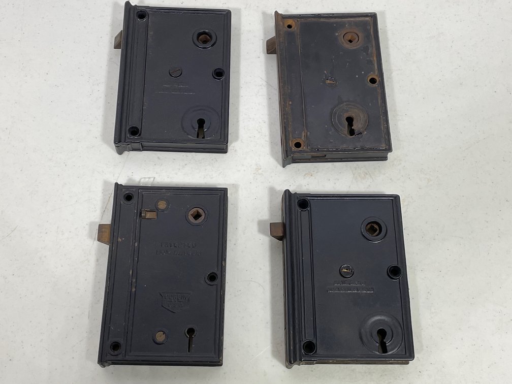 Antique Cast Iron Door Hardware- 4 Mortise Locks