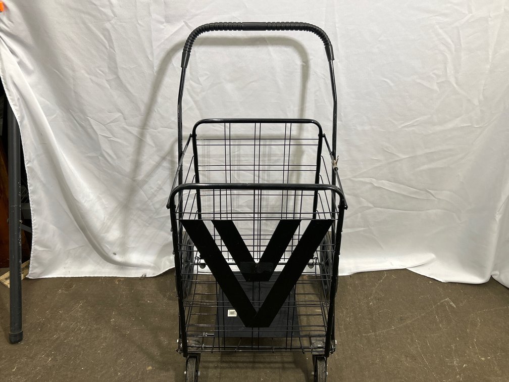 Black Folding Wire Grocery Cart