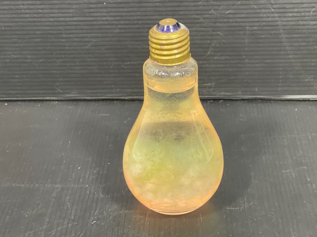 Light Bulb Shaped Bottle with Liquid Inside