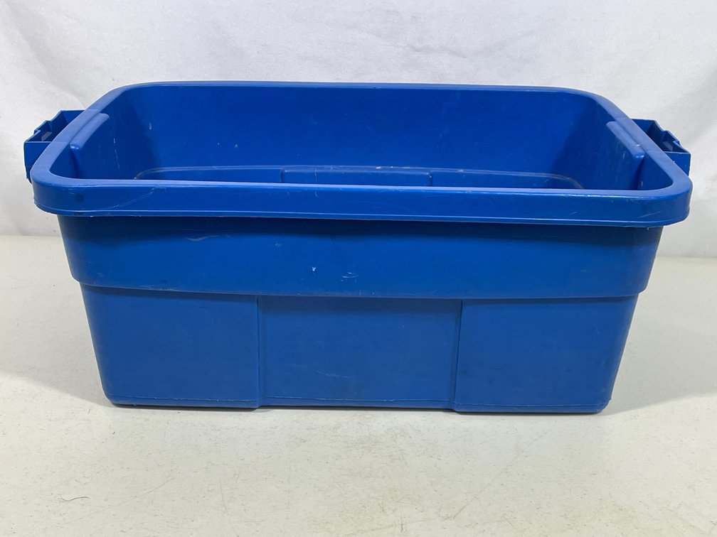 Blue Plastic Storage Tote