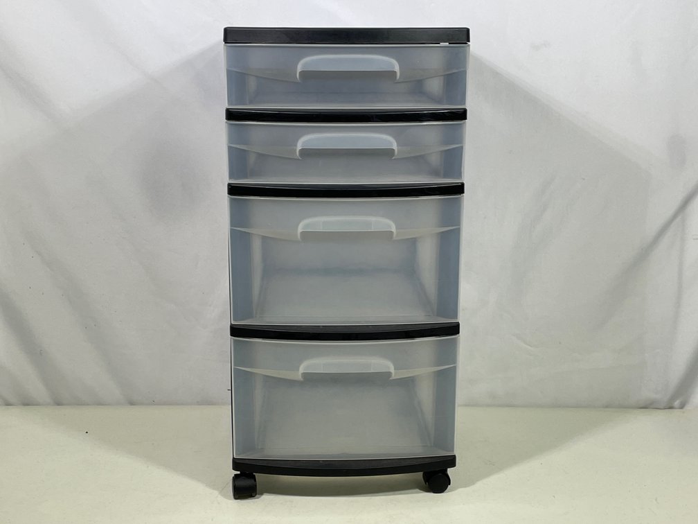 Plastic Stacking 4-Drawer Organizer on Wheels