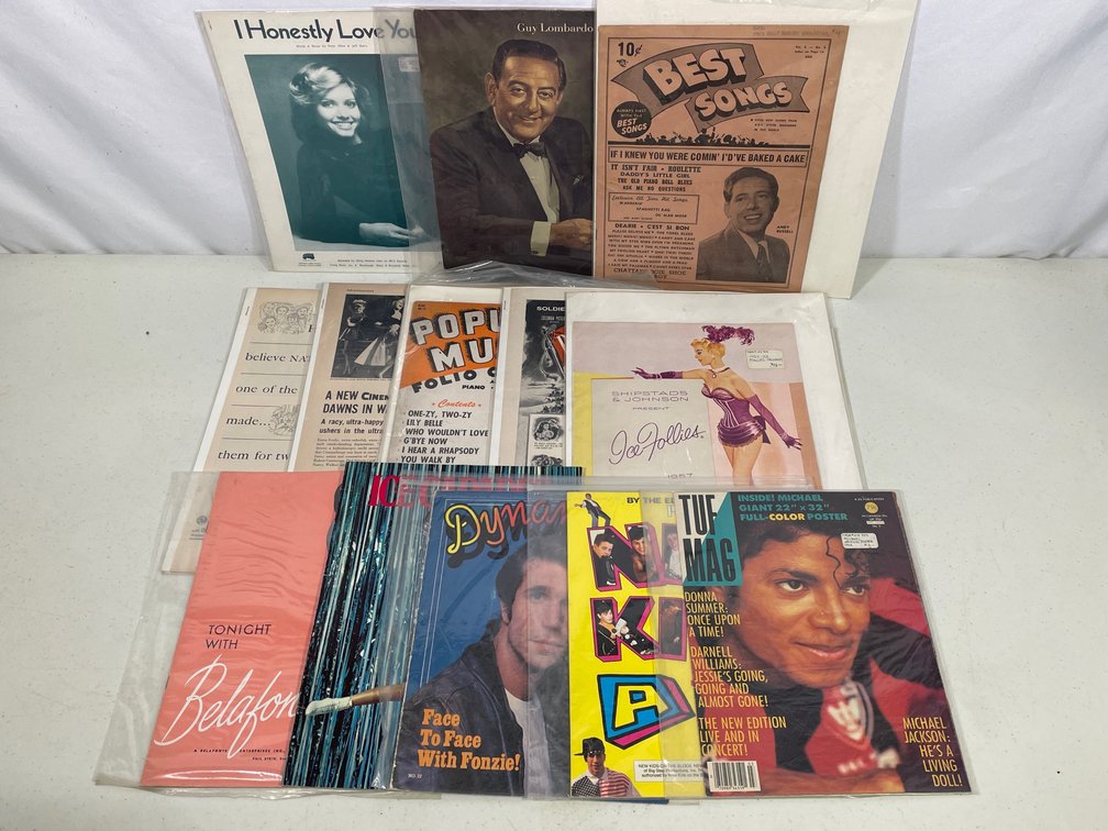 Vintage Sheet Music, Music Magazines, Ice Capades/Follies Programs
