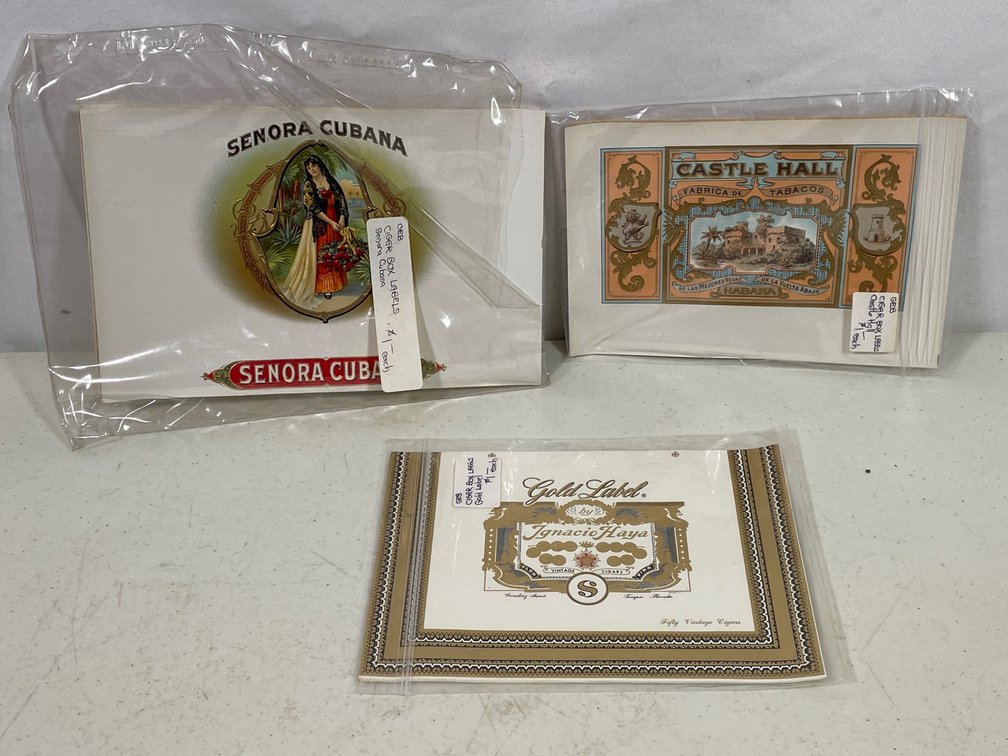 Cigar Box Labels- Ignacio Haya, Senora Cubana, Castle Hall