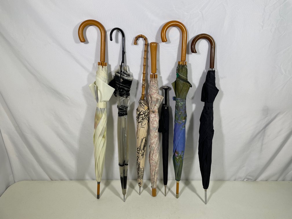 Wood Handled Umbrellas, and Other