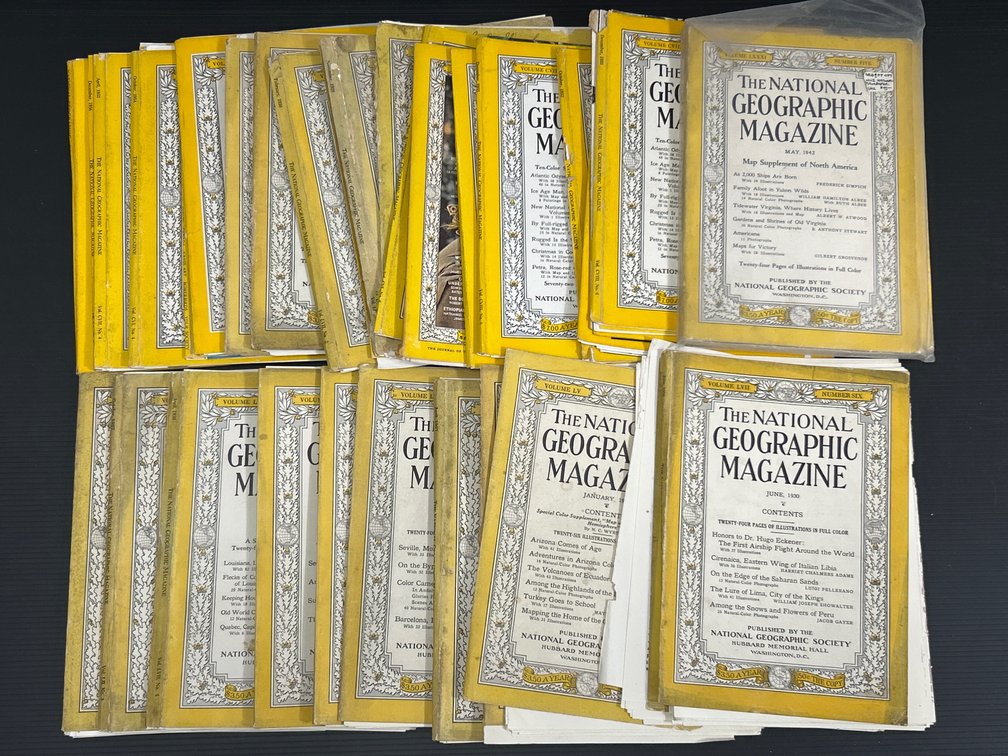 Vintage National Geographic Magazines- 1920s, '30s, '40s, '50s