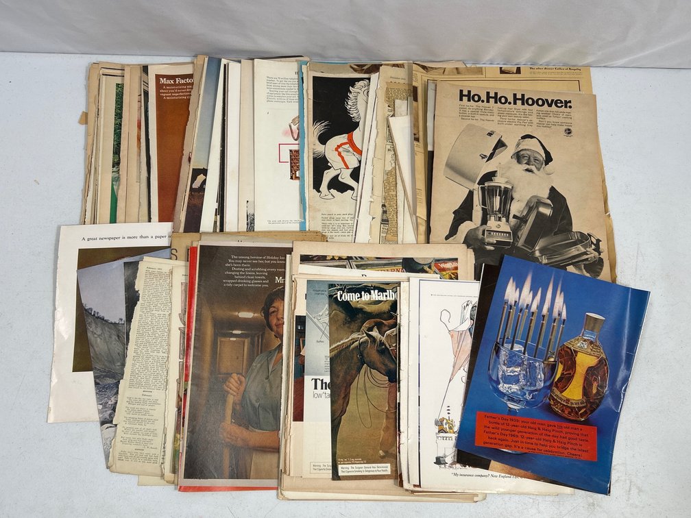 Large Grouping of Pages Extracted from Magazines- Advertisements, Articles, Etc.