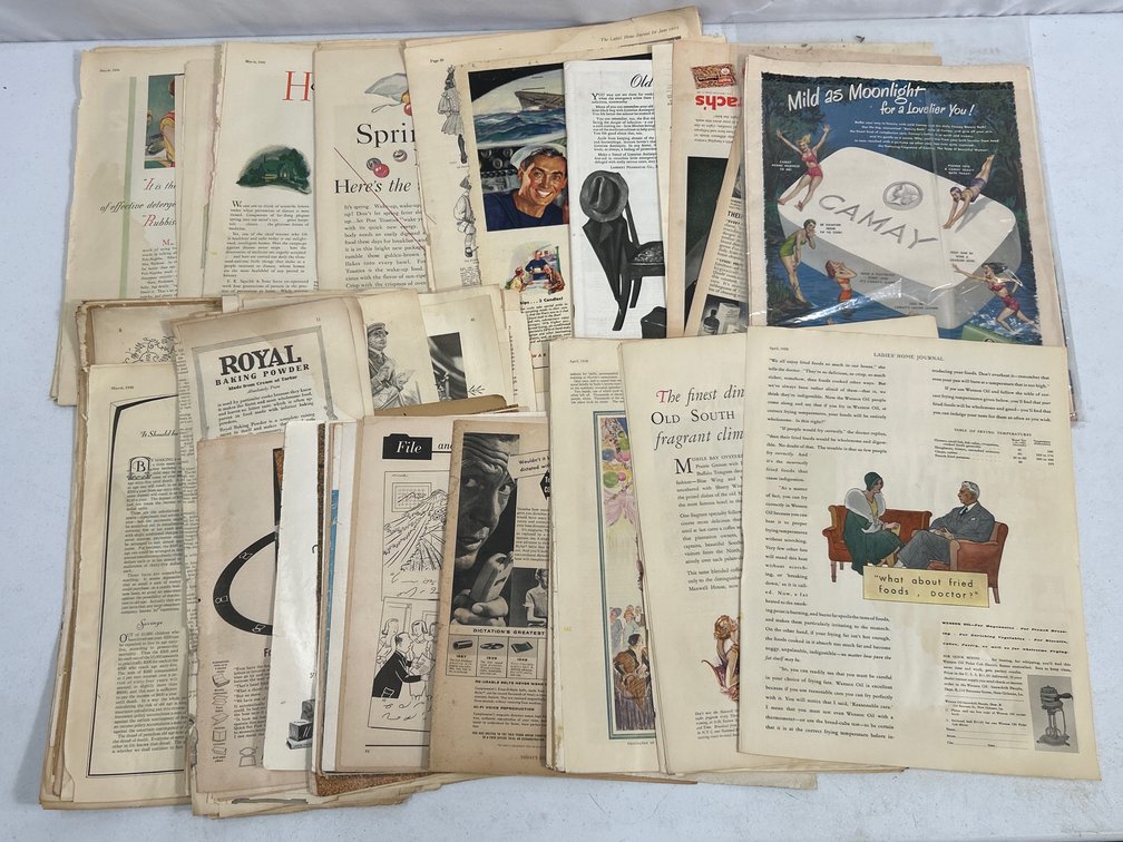 Large Grouping of Pages Extracted from Magazines- Advertisements, Articles, Etc.