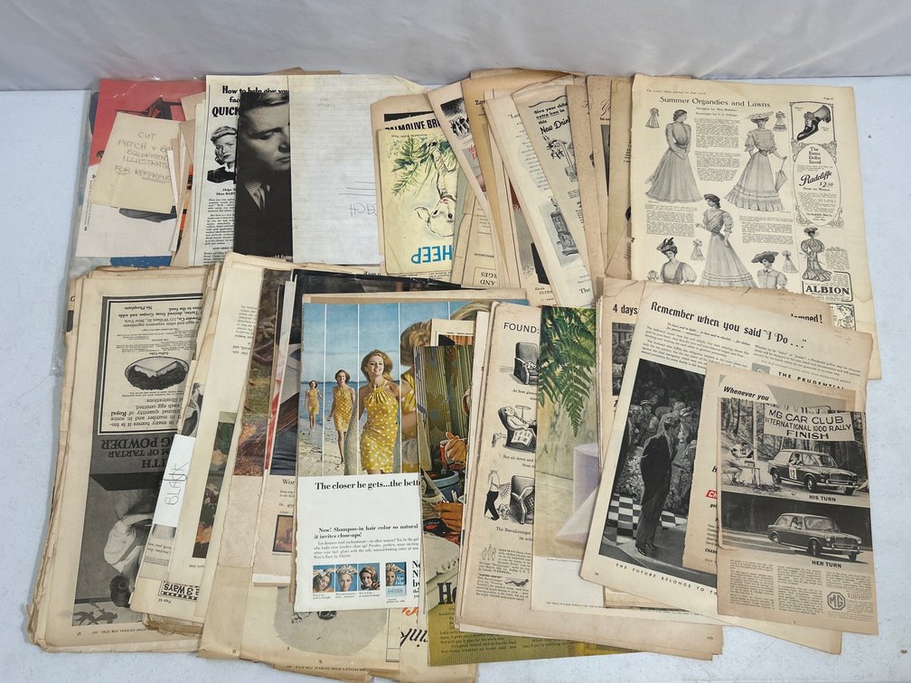 Large Grouping of Pages Extracted from Magazines- Advertisements, Articles, Etc.