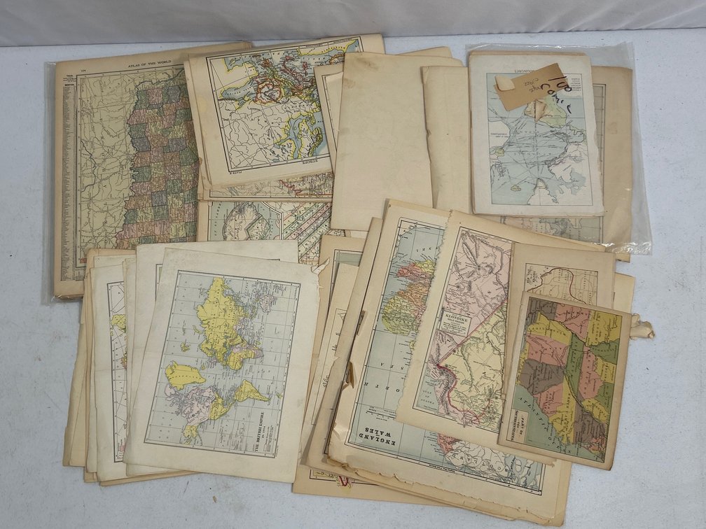 Large Collection of Unframed Maps- Various Countries, Towns, Campuses, Etc.