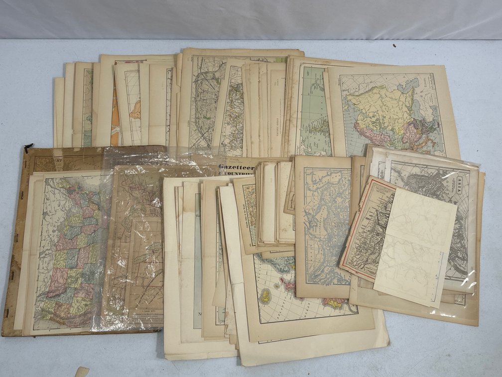 Large Collection of Unframed Maps- Various Countries, Towns, Campuses, Etc.