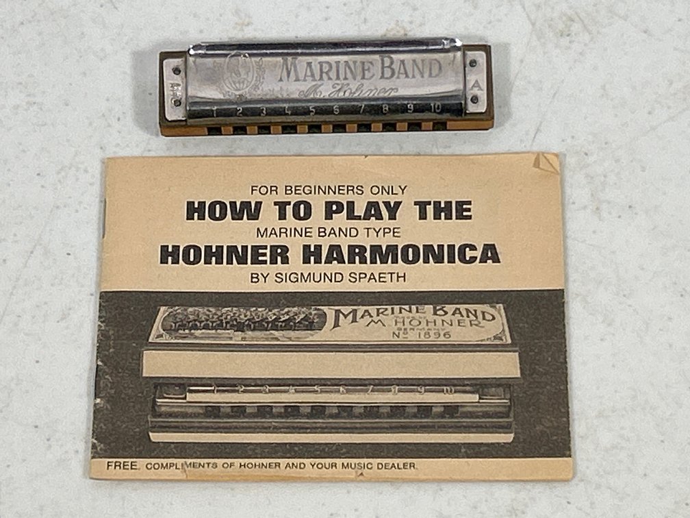 Hohner Marine Band Harmonica with How To Play Manual