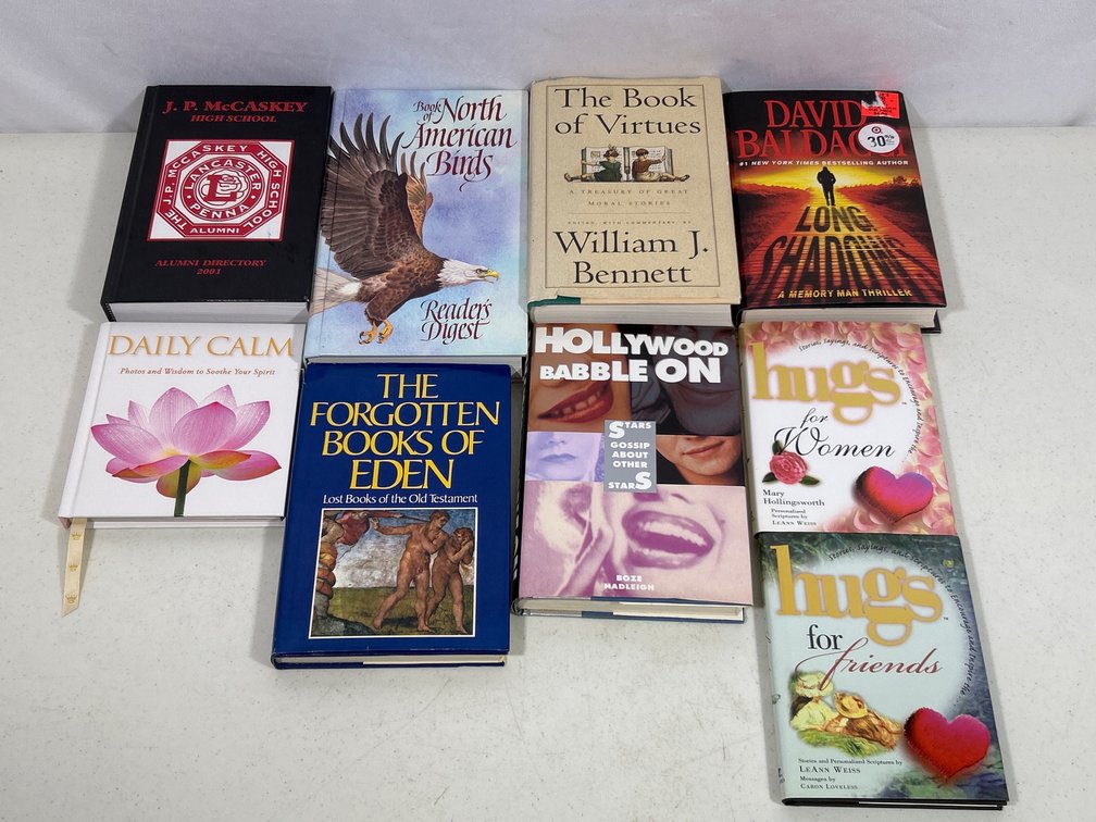 Books Lot- 9 Fiction & Non-Fiction Titles, Devotionals, Birds, Gossip, More