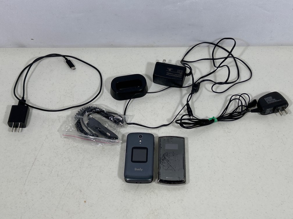 Lively Flip Phone and Boost Mobile Sanyo Gaming Phone, Chargers, Adaptors