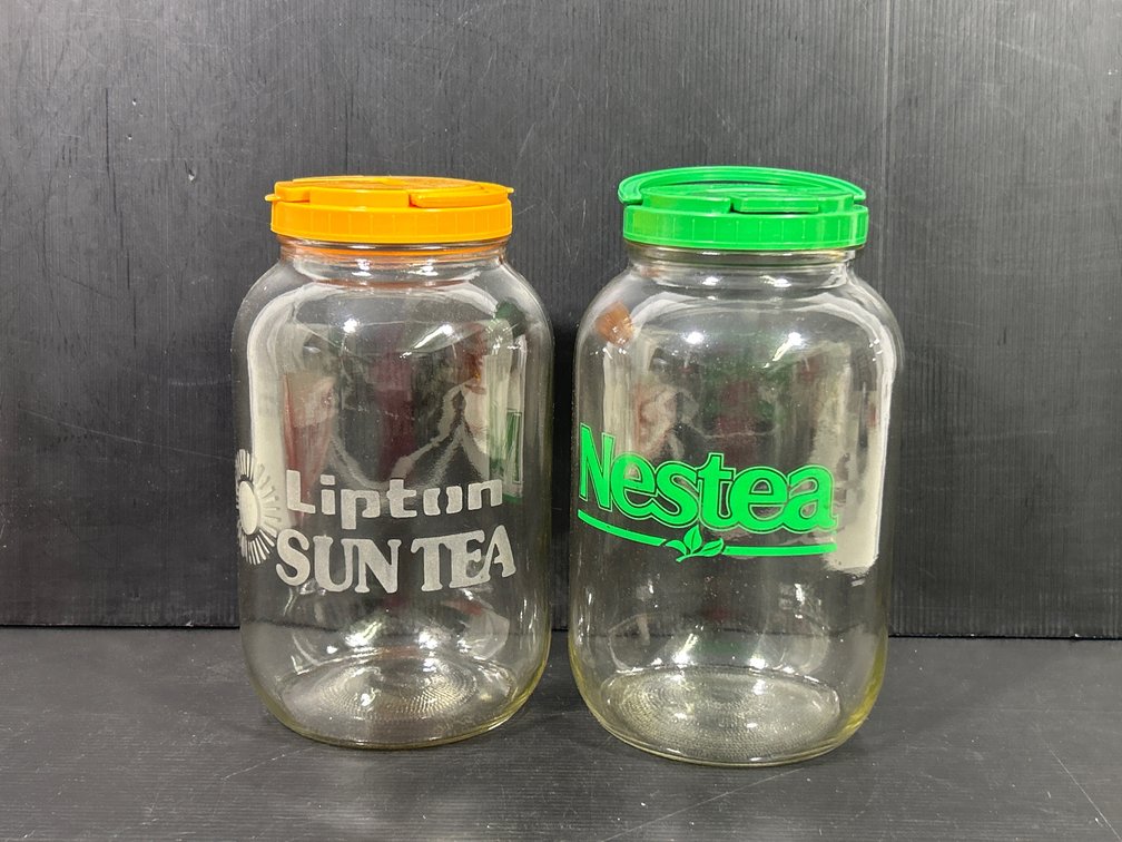 2 Sun Tea Jars- "Lipton Sun Tea" and "Nestea"