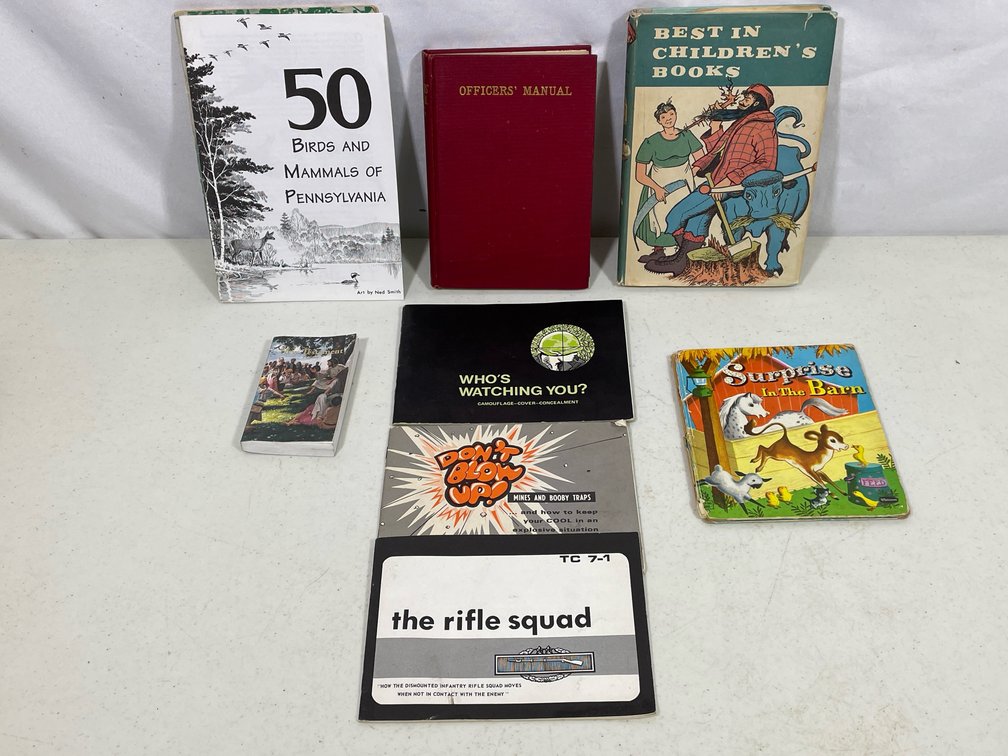 Books & Booklets Lot- Including Officer's Manual, Children's Books, More