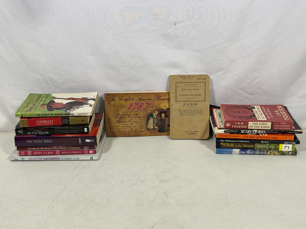 Books Lot- 15 Titles Including Bible, Devotionals, Fiction & Non-Fiction Titles