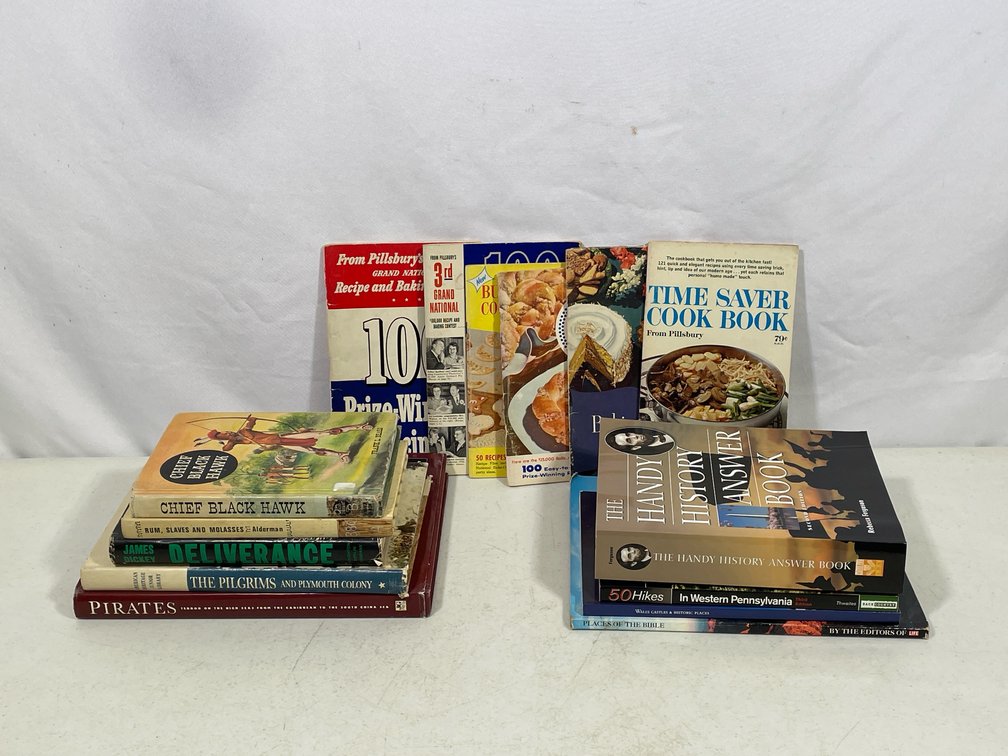 Books Lot- 15 Titles Including Cookbooks & Non-Fiction Titles