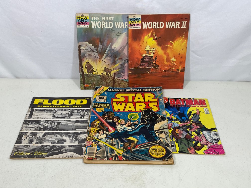 2 How and Why Books, Flood, Pennsylvania 1972 Booklet, 2 Comic Books