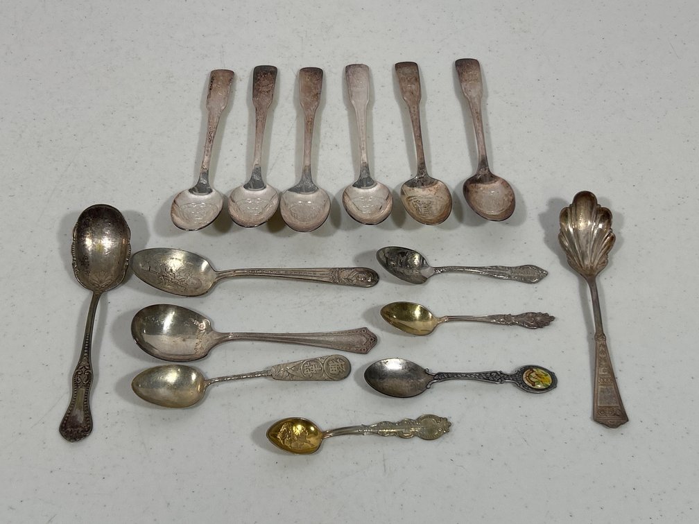 15 Silver Plated Souvenir and Other Spoons