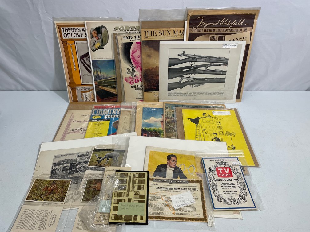 Vintage Sheet Music, Advertisements, Magazines, Articles, Programs, More