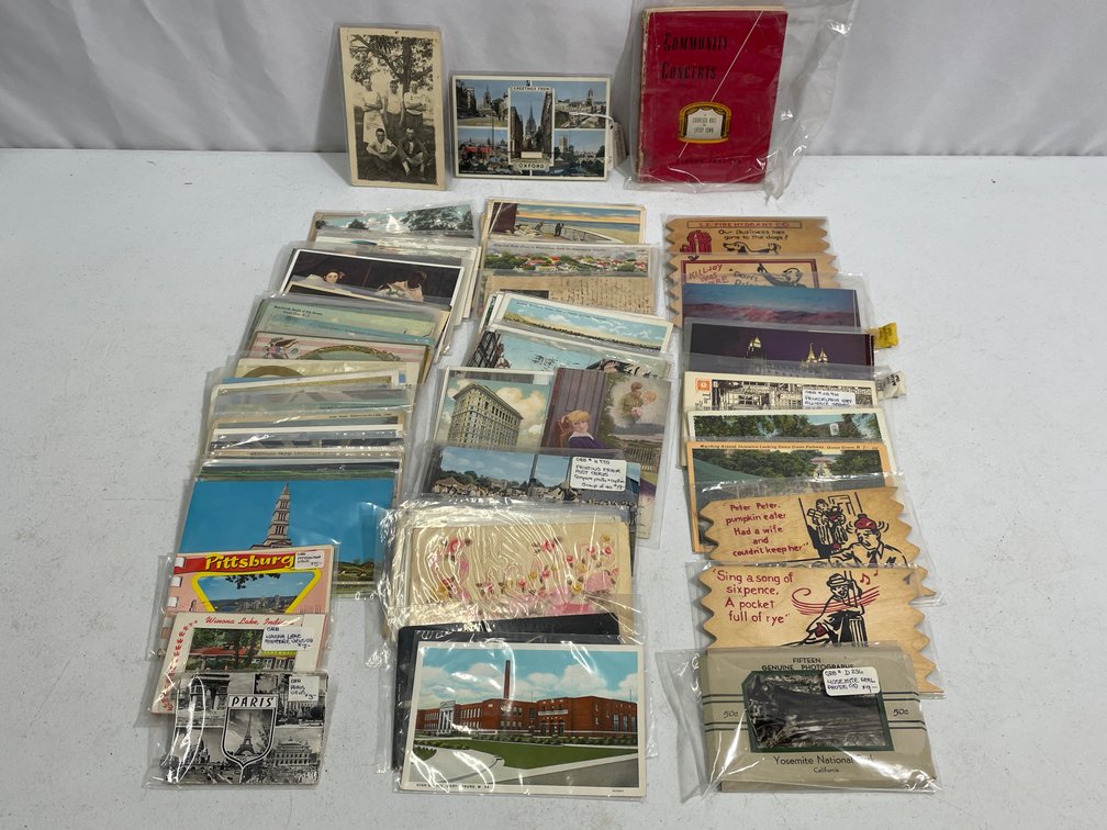 Post Cards Lot- Destinations, Real Photos, Artsy Nudes, 1951 Carnegie Hall Concerts