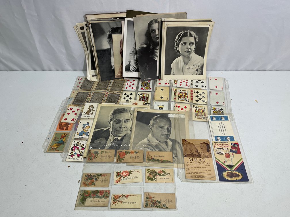 Celebrity Photos, Calling Cards, Trade Cards, More in Lot