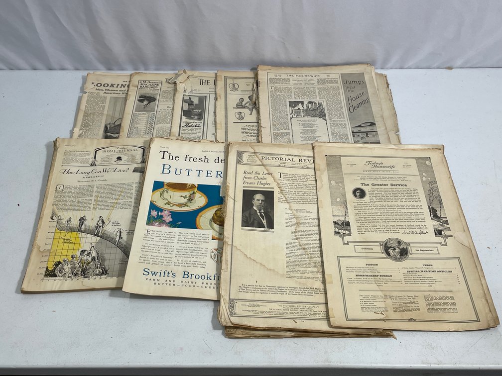 Magazines without Covers, Butter Advertisements, Some from as Early as 1915, 1930