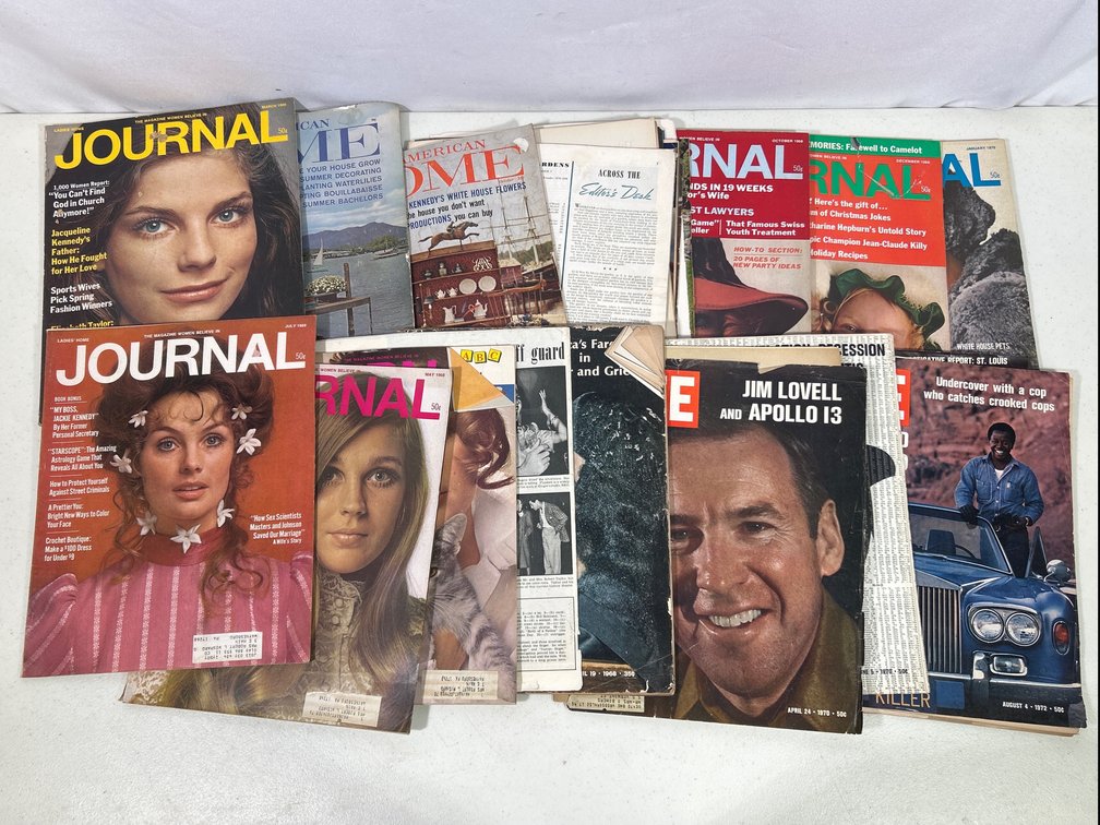 Magazine Issues- Ladies Home Journal, Life, Loose Pages, More